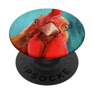 cute funny chicken lady design gift for moms of flocks popsockets popgrip: swappable grip for phones & tablets