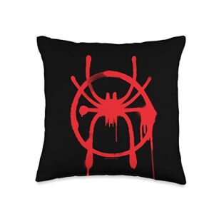 marvel spider-man miles morales icon throw pillow, 16x16, multicolor