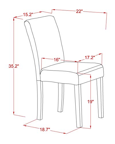 East West Furniture ESAB3-OAK-55 Dining Set