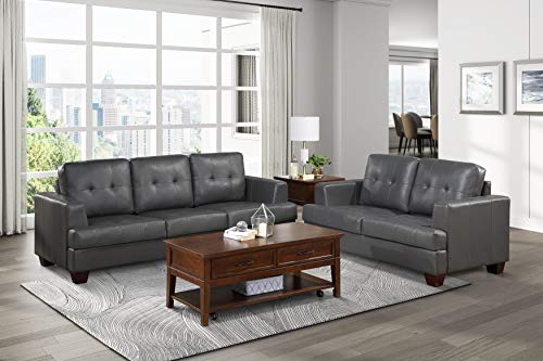 Lexicon Roff Living Room Loveseat, Gray