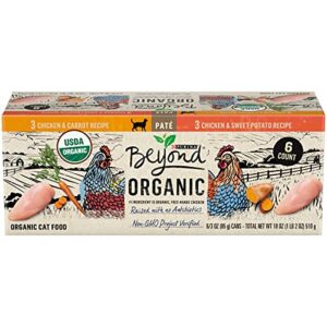 beyond purina organic pate wet cat food variety pack, organic chicken adult recipes