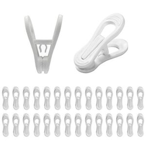 krismya hanger clips for hangers,30 pcs multi-purpose hanger clips for hangers white finger clips for kids hangers with clips plastic clothes hangers, pants hangers clips
