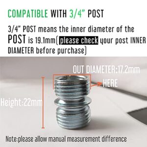 4 PCS 34inch Shelving Connectors, Threaded Pole Connectors, Shelving Post Coupler for Extending Wire Rack Shelving, None, Compatible with 34inch Poles