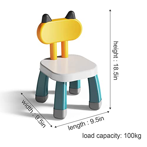 GobiDex Toddler Chair for Boys and Girls, Durable Kids Plastic Chair, 9.5" W x 9.5" D x 18.5" H for Indoor or Outdoor, Playroom, Nursery, Birthday Gifts for Kids