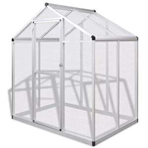 famirosa outdoor aviary aluminium, large pigeon cage, aluminium bird cage bird house, parrot cage bird aviary for outdoor, 70.1" x 48" x 76.4" (l x w x h)