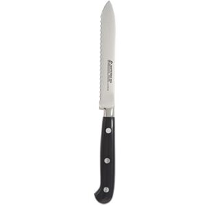 serrated utility knife - mattstone hill 4.7" kitchen knife, german stainless steel vegetable knife, paring knife, triple rivet handle