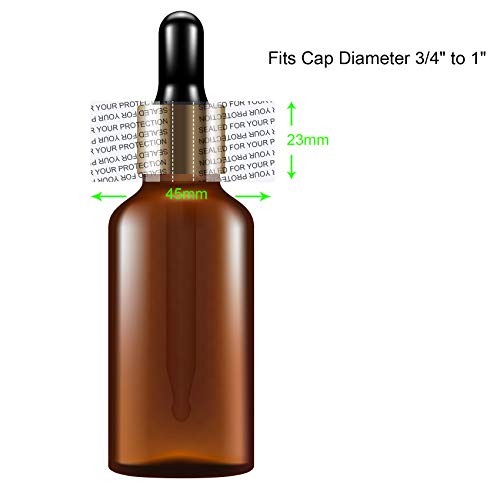 Shrink Bands,45x23mm 200Pcs Printed Perforated Heat Shrink Wrap Sealer for 1oz Glass Bottle Cap Fits 3/4" to 1" Diameter