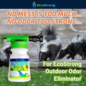 Eco Strong Outdoor Odor Eliminator | Outside Dog Urine Enzyme Cleaner – Powerful Pet, Cat, Animal Scent Deodorizer | Professional Strength for Yard, Turf, Kennels, Patios, Decks (Gallon with Sprayer)