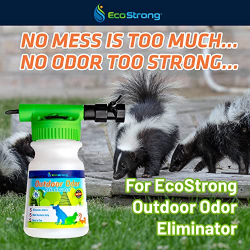 Eco Strong Outdoor Odor Eliminator | Outside Dog Urine Enzyme Cleaner – Powerful Pet, Cat, Animal Scent Deodorizer | Professional Strength for Yard, Turf, Kennels, Patios, Decks (Gallon with Sprayer)