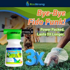 Eco Strong Outdoor Odor Eliminator | Outside Dog Urine Enzyme Cleaner – Powerful Pet, Cat, Animal Scent Deodorizer | Professional Strength for Yard, Turf, Kennels, Patios, Decks (Gallon with Sprayer)