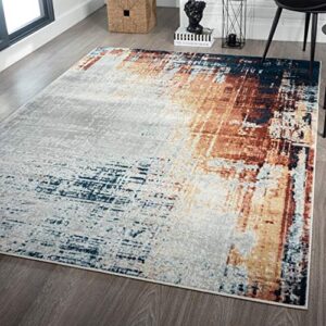 luxe weavers olimpia collection 5955 multi 5x7 modern abstract area rug