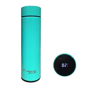 fortyone thermos cup coffee thermos bottle coffee mugstainless steel cup vacuum insulated cup with temperature display keep drinks hot or cold (green) (green)