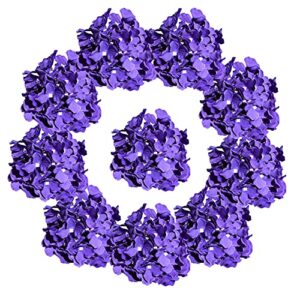 only art 10pcs purple silk hydrangea flower head with removable stems for mother's day home wedding party decorations