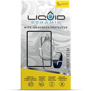 liquid ceramic glass screen protector wipe on scratch and shatter resistant nano protection for all phones tablets smart watches - universal