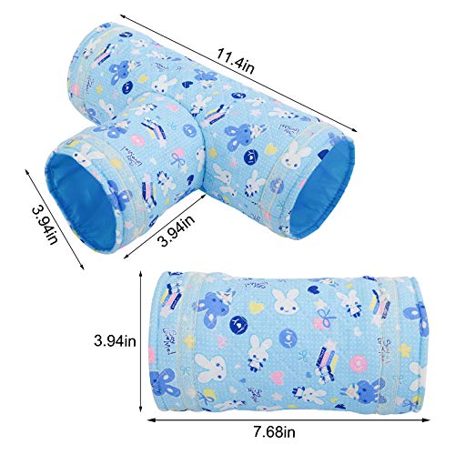 Sparkfire 2Pcs Guinea Pig Tunnels and Tubes, Small Pet Play Tunnel Toys, Hideout Tunnel for Hedgehog, Hamster, Mice, Rats, Gerbil Rat, Squirrel