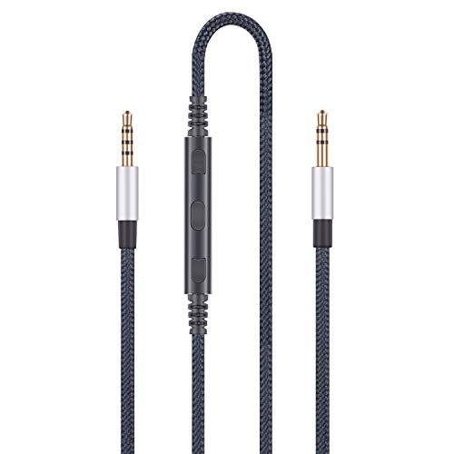 Audio Replacement Cable with in-Line Mic Remote Volume Control Compatible with Philips Audio Fidelio L2, Audio Fidelio X2HR, SHP9600 Wired, SHP9500, SHP9500S and Compatible with iPhone Apple Devices