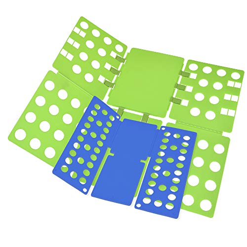 BoxLegend Shirt Folding Board Shirt Folder Clothes Folder T Shirt Folding Board Shirt Folder Board Kids Clothes Folding Board Folding Clothes Board Laundry Folding Board Easy and Fast(Green&Blue)