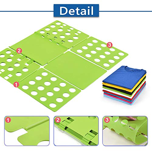 BoxLegend Shirt Folding Board Shirt Folder Clothes Folder T Shirt Folding Board Shirt Folder Board Kids Clothes Folding Board Folding Clothes Board Laundry Folding Board Easy and Fast(Green&Blue)