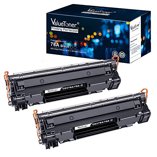 Valuetoner Compatible Toner Cartridge Replacement for HP 78A CE278A for Pro M1536dnf, P1606, P1606dn, P1566, P1560, M1536 MFP Printer ( Black, 2 Pack )