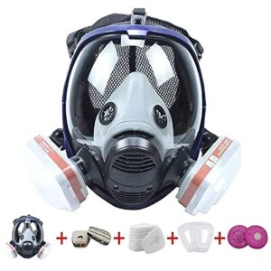 17 in 1 full face large size respirator,reusable full face respirator widely used in organic gas,paint sprayer, chemical,woodworking,dust protector, medium