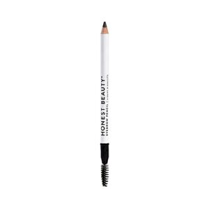 honest beauty eyebrow pencil, soft black with jojoba seed oil | buildable & blendable | ewg certified + dermatologist & ophthalmologist tested & cruelty free | .039 oz.
