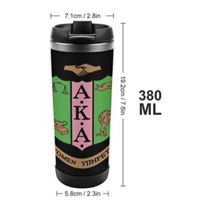 AKA SOR-ority Insulated Coffee Travel Cup Double Wall Vacuum Thermos Mug Portable Stainless Steel Tumbler Cup Water Bottle 12.8 Oz