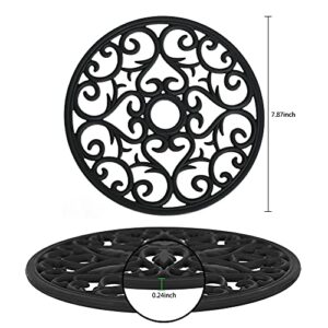 Smitchraft Silicone Trivets for Hot Dishes, Pots & Pans, Multi-Use Hot Pads Kitchen Quartz Countertops, Silicone Pot Holders Mats, Non-Stick Carved Heat Resistant Mats for Counter & Table, Set 3 White