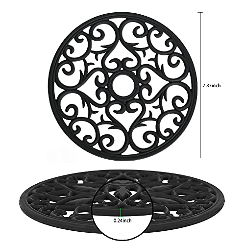Smitchraft Silicone Trivets for Hot Dishes, Pots & Pans, Multi-Use Hot Pads Kitchen Quartz Countertops, Silicone Pot Holders Mats, Non-Stick Carved Heat Resistant Mats for Counter & Table, Set 3 White