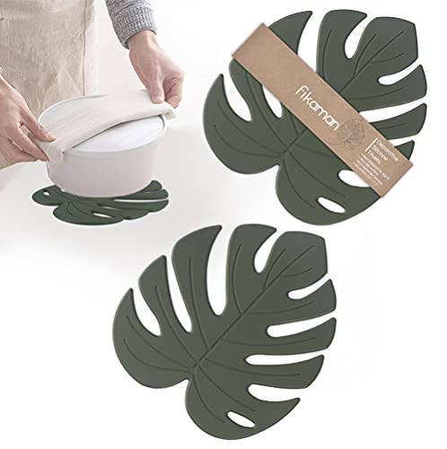 Silicone Trivets for Hot Dishes - Set of 2 Pieces Heat -Resistant Food Grade Silicone Mat, Kitchen Mat, Pot Holders for Kitchen, Kitchen Decor for Counter, Countertop