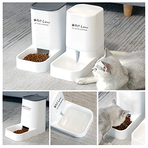 Pet Lavu Pet Food Feeder and Water Dispenser for Dogs and Cats,Automatic Gravity Dog Food and Water Dispenser,Auto Feeder Self Feeding for Dog Cat Pets Puppy