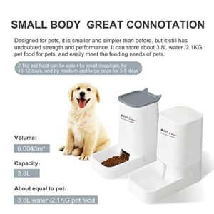 Pet Lavu Pet Food Feeder and Water Dispenser for Dogs and Cats,Automatic Gravity Dog Food and Water Dispenser,Auto Feeder Self Feeding for Dog Cat Pets Puppy