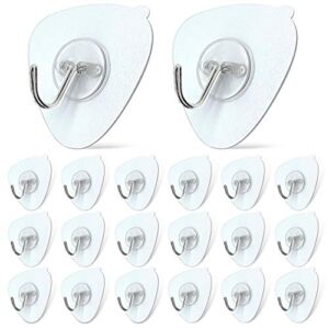 dsmy 20pcs triangle self adhesive hooks for hanging heavy duty 55 lbs seamless sticky wall hooks for hanging keys bathroom shower outdoor kitchen door home waterproof