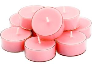 deybby natural scented soy wax tealight candles bulk, romantic rose aromatherapy luxury tea candle set of 12-4 hour burn time|great for valentine's day, birthday