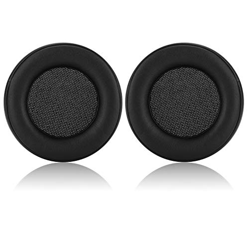 Jecobb Replacement Ear Pads Cushion Cover with Protein Leather & Memory Foam for Corsair Virtuoso RGB Wireless SE Gaming Headset ONLY – Round (Black)