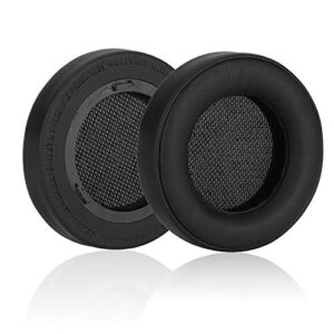Jecobb Replacement Ear Pads Cushion Cover with Protein Leather & Memory Foam for Corsair Virtuoso RGB Wireless SE Gaming Headset ONLY – Round (Black)