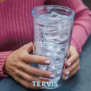 Tervis Made in USA Double Walled Whale Tail Insulated Tumbler Cup Keeps Drinks Cold & Hot, 24oz, Clear