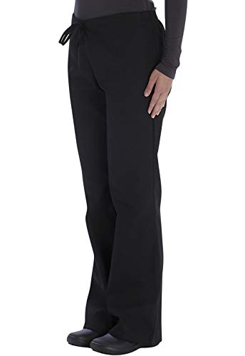 Vital Threads Womens Scrubs Set V-Neck Top & Drawstring Pant, VT512C, L, Black