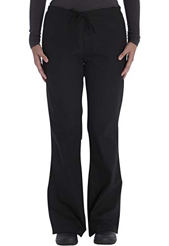 Vital Threads Womens Scrubs Set V-Neck Top & Drawstring Pant, VT512C, L, Black