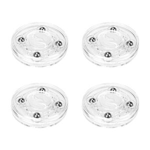 farboat 4pcs plastic turntable 2-inch acrylic turntable heavy duty organizer bearings hardware for kitchen spice rack table cake (clear)