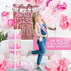 Baby Shower Decorations for Girl - Delight Your Guests with Our Elegant and Premium Quality Decor Set - Complete and Easy Setup with Beautifully Themed Colors and Variety