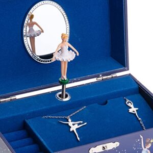 Jewelkeeper Ballerina Music Box & Little Girls Jewelry Set - 3 Ballerina Gifts for Girls - Ballerina Jewelry Box for Girls Musical