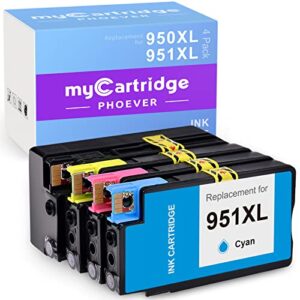 950XL 951XL Combo Pack Compatible Ink Cartridge Replacement for HP 950XL 951XL 950 951 Ink cartridges Combo Pack for Officejet Pro 8600 8610 8100 8615 8620 8625 8630 8640 Printer 4-Pack