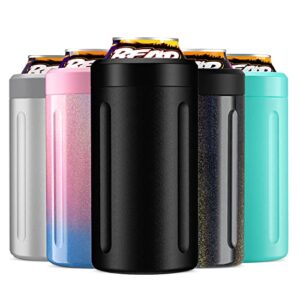aokpsrt insulated 12oz can cooler 4 in 1 slim beer can cooler double-walled stainless steel beer holder suitable for slim & short cans,beer bottles & as drink cup