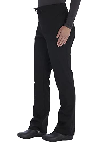 Vital Threads Men and Women Scrubs Set V-Neck Top & Drawstring Pant, VT501C, M, Black