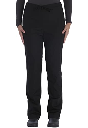 Vital Threads Men and Women Scrubs Set V-Neck Top & Drawstring Pant, VT501C, M, Black