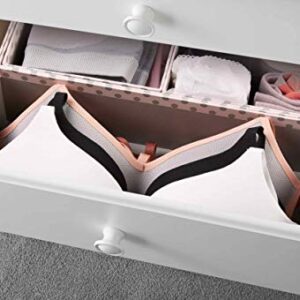 Urban Shop 5 Piece Multi Compartment Drawer Storage Organizer, Blush Polka Dot