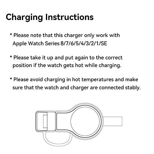 NEWDERY for Apple Watch Wireless Charger 2 Pack, iWatch Portable USB Car Magnetic Charger, Travel Cordless Charger with Light Weight Quick Charging for Apple Watch Ultra 8/7/SE/6/5/4/3/2/1 (White)