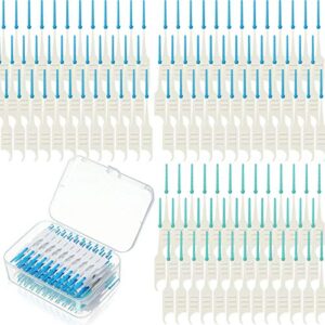 patelai 200 pieces dual-use interdental brushes soft silicone dental picks toothpicks between teeth brush, tooth flossing brush for cleaning orthodontic wire toothbrush clean tool