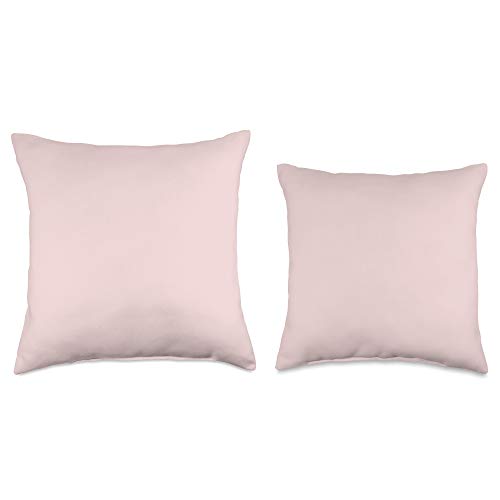 Vine Mercantile Simple Chic Solid Pale Rose Color-Pastel Blush Pink Throw Pillow, 16x16, Multicolor