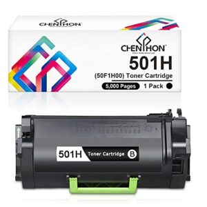 chenphon compatible 50f1h00 501h toner cartridge replacement for lexmark ms310 ms312 ms315 ms410 ms415 ms510 series printer toner (high capacity black 5,000 pages, 1-pack)